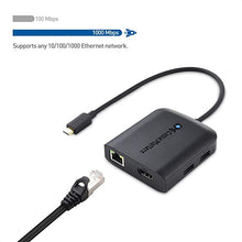 Load image into Gallery viewer, Cable Matters USB C Hub with HDMI 4K, 80W Charging, Gigabit Ethernet, and 3X USB in Black - USB-C and Thunderbolt 4 / USB4 / Thunderbolt 3 Port Compatible with Surface Pro, MacBook Pro, Dell XPS
