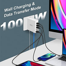 Load image into Gallery viewer, ADG 9-in-1 100W GaN Charger USB-C Docking Station, QC 3.0 PD USB-C Hub, Desktop Charging Station for MacBook/Pro/Air, Surface/Pro, Laptops(4 USB, 4K HDMI, Ethernet, Micro SD/SD, Audio&amp;Mic)
