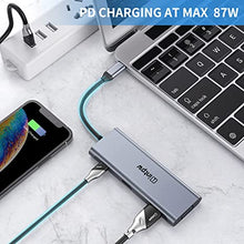Load image into Gallery viewer, USB C Laptop Docking Station Dual Monitor, INTPW 9 in 1 USB C Triple Display with Dual 4K HDMI Adapter,VGA, 87W PD Charging,SD/TF Card Reader,3 USB Compatible for MacBook or Type C Laptops
