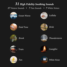 Load image into Gallery viewer, Housbay Glows White Noise Sound Machine - Night Light for Baby, Kids, 31 Soothing Sounds for Sleeping, Relaxation - Sleep Machine for Adults, Baby
