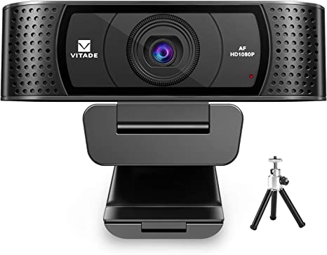 HD Webcam 1080P with Microphone & Cover Slide, Vitade 928A Pro USB Computer Web Camera Video Cam for Streaming Gaming Conferencing Mac Windows PC Laptop Desktop