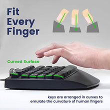 Load image into Gallery viewer, Perixx Periboard-512 Ergonomic Split Keyboard - Natural Ergonomic Design - Black - Bulky Size 19.09"x9.29"x1.73", US English Layout
