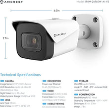 Load image into Gallery viewer, Amcrest UltraHD 4K (8MP) Outdoor Bullet POE IP Camera, 3840x2160, 98ft NightVision, 2.8mm Lens, IP67 Weatherproof, MicroSD Recording, White (IP8M-2496EW-V2)
