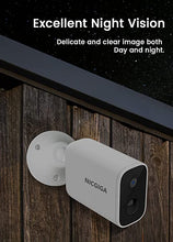 Load image into Gallery viewer, Wireless Outdoor Security Camera, NICGIGA Rechargeable Battery Powered WiFi Outdoor Security Cameras for Home Surveillance with IP65 Waterproof, 2-Way Audio, 1080P Night Vision, Motion Detection
