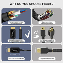 Load image into Gallery viewer, 8K HDMI Fiber Optic Cable, FIBBR 48Gbps Ultra High Speed Gaming HDMI 2.1 Cable 8K60Hz 4K120Hz 144Hz Dynamic HDR/eARC Active Optical HDMI Cable Compatible with PS5, Xbox Series X, PC, TV(65.6ft)
