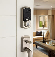 Load image into Gallery viewer, Kwikset 916 Traditional Touchscreen SmartCode Electronic Deadbolt Smart Lock Featuring SmartKey Security and ZigBee Technology in Satin Nickel
