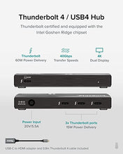 Load image into Gallery viewer, Plugable Thunderbolt 4 Hub, 4-in-1 Pure USB-C Design, Includes USB-C to 4K HDMI Adapter, 60W Laptop Charging, Compatible with Mac and Windows Laptops and USB-C, Thunderbolt 3 or 4, and USB4 Devices
