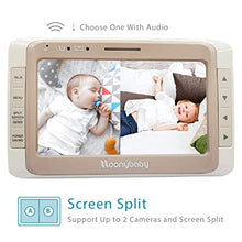Load image into Gallery viewer, Moonybaby Add-on Baby Camera for B Series, Supports Up to 2 wide-angle video cameras, Dual Monitor for 2 Rooms and Children, Sound Activated, Temperature Alert, Wide View, Night Vision

