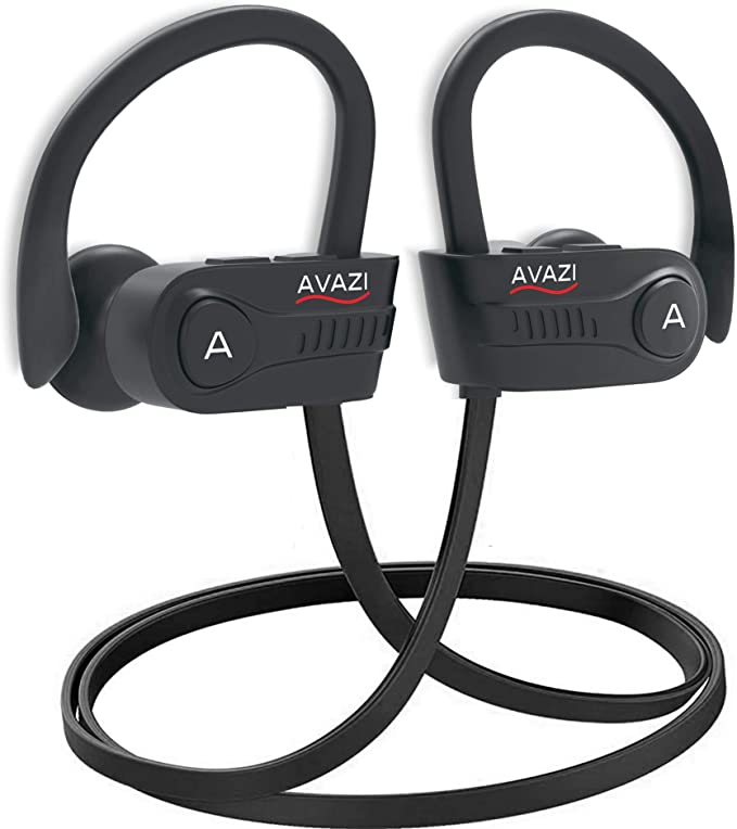 AVAZI Bluetooth 5.1 Wireless Earbuds, Sport IPX7 Waterproof Gaming Earphones, Richer Bass HiFi Stereo in-Ear Earphones, 12 hrs, Running Bluetooth Headphones W/CVC6.0 Noise Cancelling Mic