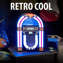 Load image into Gallery viewer, Victrola Nostalgic Wood Countertop Jukebox with Built-in Bluetooth Silver
