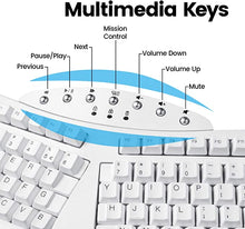 Load image into Gallery viewer, Perixx Periboard-612 Wireless Ergonomic Split Keyboard, US English Layout
