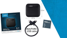 Load image into Gallery viewer, Crucial X6 1TB Portable SSD – Up to 540MB/s – USB 3.2 – External Solid State Drive, USB-C - CT1000X6SSD9
