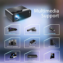 Load image into Gallery viewer, Mini Projector for iPhone, ELEPHAS 2020 WiFi Movie Projector with Synchronize Smartphone Screen, 1080P HD Portable Projector Supported 200&quot; Screen, Compatible with Android/iOS/HDMI/USB/SD/VGA
