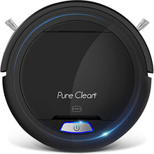 Load image into Gallery viewer, Pure Clean Robot Vacuum Cleaner - Upgraded Lithium Battery 90 Min Run Time - Automatic Bot Self Detects Stairs Pet Hair Allergies Friendly Robotic Home Cleaning for Carpet Hardwood Floor - PUCRC26B V2
