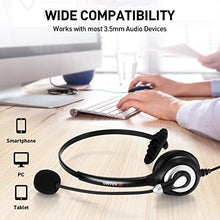 Load image into Gallery viewer, Arama Cell Phone Headset w/Lightweight Secure-Fit Headband, Pro Noise Canceling Mic and in-line Controls 3.5mm Headset for iPhone, Samsung, LG, HTC, BlackBerry Mobile Phone and iPad Tablets (A602MP)
