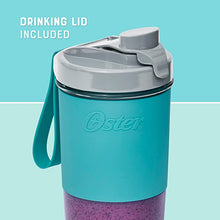 Load image into Gallery viewer, Oster Blend Active Portable Blender with Drinking Lid, USB Chargeable Personal Blender, Teal
