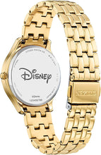 Load image into Gallery viewer, Citizen Eco-Drive Disney Quartz Womens Watch, Stainless Steel, Crystal, Minnie Mouse, Gold-Tone (Model: FD4018-55W)
