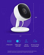 Load image into Gallery viewer, Samsung SmartThings Indoor Security Camera (GP-U999COVLBDA), 1080P HD Video with HDR, Night Vision, Advanced Motion Detection, and Two-Way Audio – Black/White
