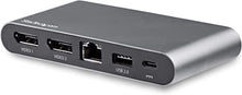 Load image into Gallery viewer, StarTech.com USB C Dock - 4K Dual Monitor DisplayPort - Mini Laptop Docking Station - 100W Power Delivery Passthrough - GbE, 2-Port USB-A Hub - USB Type-C Multiport Adapter - 3.3&#39; Cable (DK30C2DAGPD)
