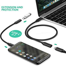 Load image into Gallery viewer, UGREEN USB C Extension Cable - Type C Extender Male to Female USB 3.2 Gen 2 10Gbps 100W Thunderbolt 3 Compatible with MacBook Pro iPad Pro Nintendo Switch DJI Mavic Dell XPS Surface Go Hub 1.5FT

