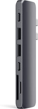 Load image into Gallery viewer, Satechi Aluminum Type-C Pro Hub Adapter with USB-C PD (40 Gbps), 4K HDMI, USB-C Data, SD/Micro Card Reader, USB 3.0 - Compatible with 2020/2018 MacBook Air, 2020/2019 MacBook Pro (Space Gray)
