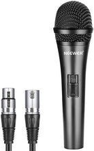 Load image into Gallery viewer, Neewer Cardioid Dynamic Microphone with XLR Male to XLR Female Cable, Rigid Metal Construction for Professional Musical Instrument Pickup, Vocals, Broadcasting, Speech, Black (NW-040)
