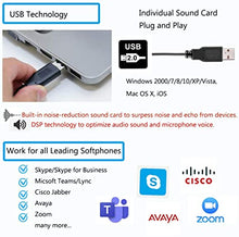 Load image into Gallery viewer, USB Headset with Microphone Noise Cancelling &amp; Mic Mute, Stereo Computer Headphone for Call Center Office Business PC Softphone Calls Microsoft Teams Skype Chat, Clear Voice for Voice Recognition
