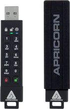 Load image into Gallery viewer, Apricorn Aegis Secure Key 3Z 128GB 256-bit AES XTS Hardware Encrypted FIPS 140-2 Level 3 Validated Secure USB 3.0 Flash Drive (ASK3Z-128GB), black
