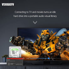Load image into Gallery viewer, VSVABEFV HDD Docking Station SATA Hard Drive Docking Station Hard Drive Enclosure 2.5&quot;/3.5&quot; USB 3.0 to 2 SATA Ports 1 IDE Port External HDD Hard Drive Card Reader USB3.0 Hub with OTB/OTC Offline
