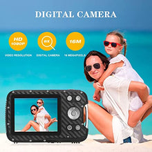 Load image into Gallery viewer, Waterproof Digital Camera Full HD 1080P Underwater Camera 16 MP Underwater Camcorder with 1050MAH Rechargeable Battery Point and Shoot Camera DV Recording Waterproof Camera for Snorkeling (Blue-2)
