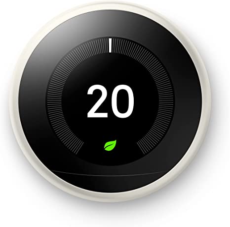 Google Nest Learning Thermostat - Programmable Smart Thermostat for Home - 3rd Generation Nest Thermostat - Works with Alexa - White