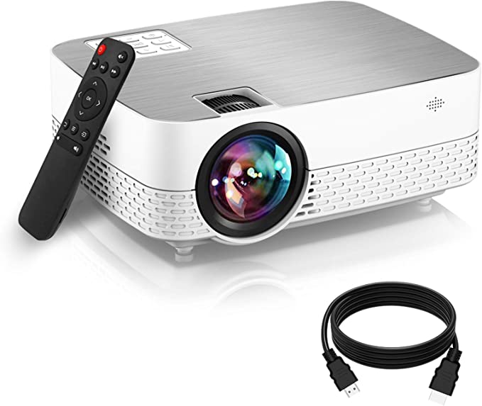 Movie Projector,6500 Lumens 1080P Supported HiFi Speaker for Home Theater Projector, 60,000 Hours LED lamp Life Outdoor Video Projector Compatible with TV Stick/Switch/Laptop/PS5/USB/HD Bloomidea