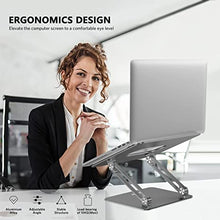 Load image into Gallery viewer, Boyata Laptop Stand, Adjustable Ergonomic Laptop Holder, Aluminium Alloy Notebook Stand Compatible for MacBook Pro/Air, Dell XPS, Lenovo, Samsung Laptops Up to 17 inches-Space Gray
