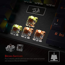 Load image into Gallery viewer, Redragon K556 RGB LED Backlit Wired Mechanical Gaming Keyboard, Aluminum Base, 104 Standard Keys
