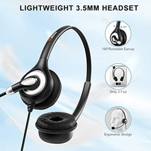 Load image into Gallery viewer, Arama Cell Phone Headset w/Lightweight Secure-Fit Headband, Pro Noise Canceling Mic and in-line Controls 3.5mm Headset for iPhone, Samsung, LG, HTC, BlackBerry Mobile Phone and iPad Tablets (A602MP)
