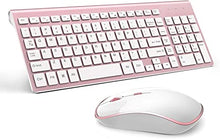 Load image into Gallery viewer, Wireless Keyboard Mouse Combo, J JOYACCESS 2.4G USB Compact and Slim Wireless Keyboard and Mouse Combo for PC, Laptop,Tablet,Computer Windows-Rose Gold
