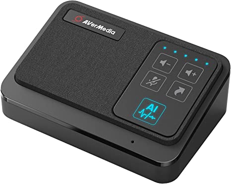 AVerMedia AS311 AI Speakerphone - AI-Powered Noise Suppression, Enhanced Voice Pickup, USB Plug and Play, Easy Setup, Conference Microphone and Speaker for Working from Home