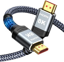 Load image into Gallery viewer, 8K HDMI Cable Long 2.1 30FT/9M, Highwings 48Gbps High Speed HDMI 4K120 144Hz Dynamic HDR 10 eARC HDCP 2.2&amp;2.3 Compatible for PS5, Blu-ray Player and Monitor
