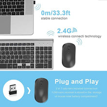 Load image into Gallery viewer, Wireless Keyboard and Mouse,J JOYACCESS 2.4G Ergonomic and Slim Wireless Computer Keyboard Mouse Designed for Windows, PC, Laptop,Tablet - Black Grey
