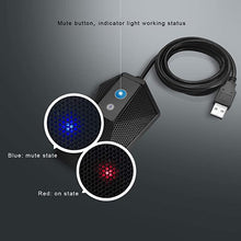 Load image into Gallery viewer, SiZHENG USB Computer Microphone Boundary Microphone Plug and Play Condenser PC Loptop Mic with Mute Button LED Indicator, Ideal for YouTube, Skype, Facetime, Recording, Streaming, Gaming
