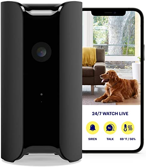 CANARY (CAN100USBK) All-in-One Indoor 1080p HD Security Camera with Built-in Siren and Climate Monitor, Motion / Person / Air Quality Alerts, Works with Alexa, Insurance Discount Eligible - Black, single