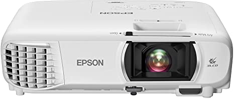 Epson Home Cinema 1080 3-chip 3LCD 1080p Projector, 3400 lumens Color and White Brightness, Streaming/Gaming/Home Theater, Built-in Speaker, Auto Picture Skew, 16,000:1 Contrast, Dual HDMI, White