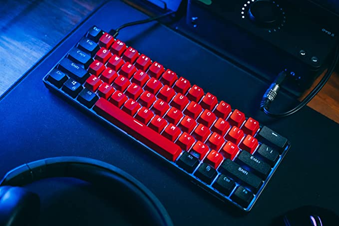 Kraken BRED 60% Gaming Keyboard Gateron Silver Switches 