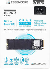 Load image into Gallery viewer, KLEVV CRAS C710 M.2 SSD NVMe PCle Gen3 x4 1TB 3D TLC NAND R/W Up to 2100MB/s &amp; 1650MB/s Internal Solid State Drive (K01TBM2SP0-C71)
