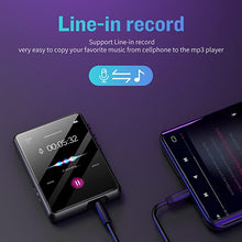 Load image into Gallery viewer, 32G MP3 Player Bluetooth 5.0, Full Touch Screen HiFi Lossless MP3 Music Player, Line-in Speaker, with line Recorder, FM Radio, Support up to 128 GB (Black)
