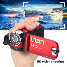 Load image into Gallery viewer, Handheld Video Camcorder 1080P FHD 16x Digital Zoom, Trabar DV Digital Camera with COMS Sensor, Built-in Speaker, 270 ° Rotary Screen, Video Camera(Red)
