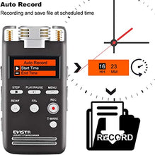 Load image into Gallery viewer, EVISTR Digital Voice Recorder 8GB L53-1536KBPS Stereo Audio Recording Device Portable Recorders for Lectures Support External MIC
