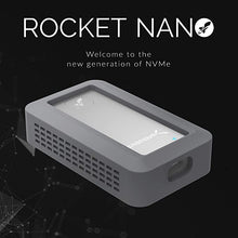 Load image into Gallery viewer, Sabrent Rocket Nano Rugged 1TB USB 3.2 10Gb/s External Aluminum Waterproof [IP67] SSD with Bumper Guard in Grey (SB-1TB-NAWP)
