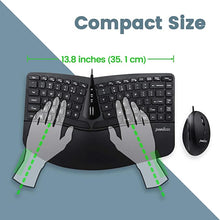 Load image into Gallery viewer, Perixx PERIDUO-406, Wired Mini Ergonomic Split Keyboard and Vertical Mouse Combo - Adjustable Palm Rest - Tilt Scroll Wheel - Membrane Low Profile Keys - Numeric Keypad not Included, US English Layout
