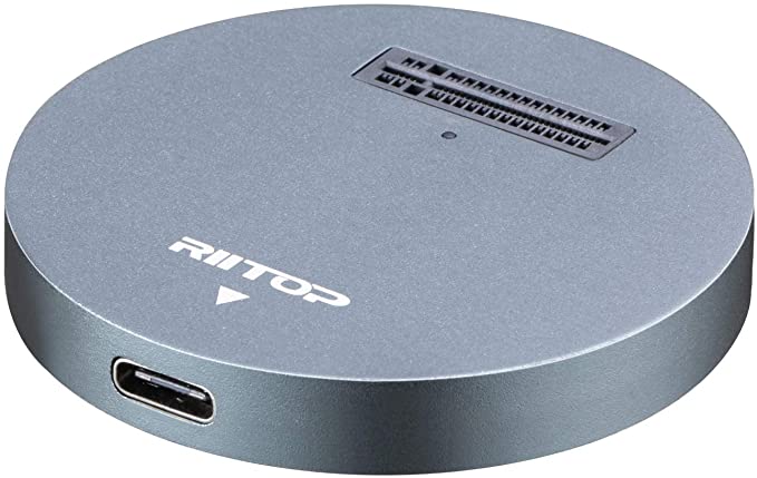 RIITOP NVMe to USB Docking Station, External M.2 PCI-e NVMe SSD to USB-C Reader Adapter for M.2 (M Key) NVMe SSD